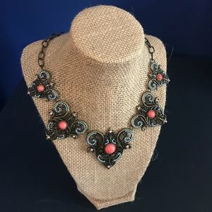 Plunder collar necklace and earring set
